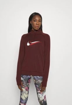 Nike Performance Damen RUN - Langarmshirt - Bronze Eclipse/redstone/silver/white
