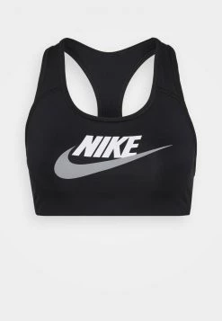 Nike Performance Damen FUTURA - Sport-BH Mit Mittlerer Stützkraft - Black/white/particle Grey -Angebote Nike Store a4163f482cc04882b2004c7b057339c4