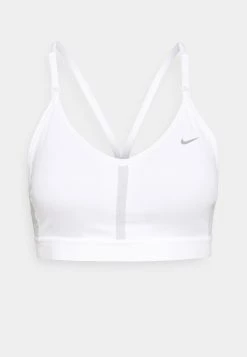 Nike Performance Damen INDY V NECK BRA - Sport-BH Mit Leichter Stützkraft - White/grey Fog/particle Grey -Angebote Nike Store a4e7bad4db7c4ef69c5732c8ff4e4010