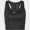 Nike Performance Damen ONE SLIM - Top - Dark Smoke Grey/white