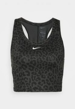 Nike Performance Damen ONE SLIM - Top - Dark Smoke Grey/white