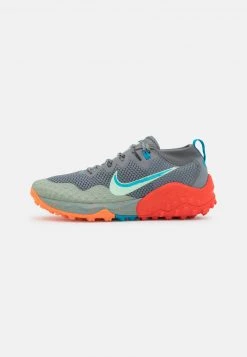 Nike Performance Herren WILDHORSE 7 - Laufschuh Trail - Smoke Grey/mint Foam/dusty Sage/laser Blue/habanero Red/total Orange