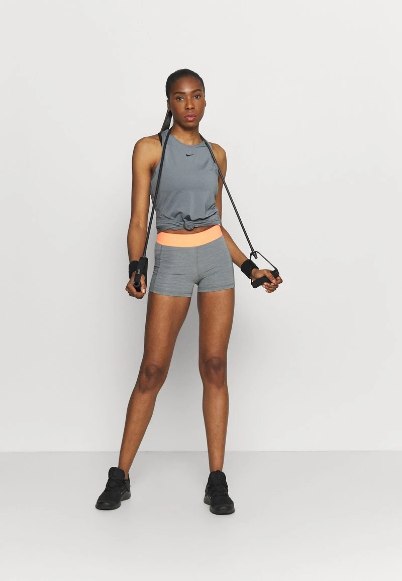 Nike Performance Damen TANK ALL OVER - Sport T-shirt - Smoke Grey/black 2 Nike Performance Damen TANK ALL OVER - Sport T-shirt - Smoke Grey/black – Bild 2