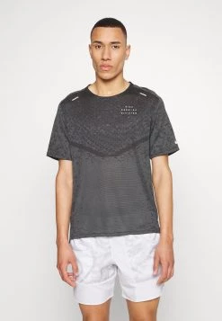 Nike Performance RUN - Sport T-shirt - Black/iron Grey/reflective Silver | Herren -Angebote Nike Store a967202d7ff54496805655ca5a9bb824