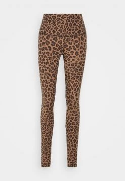 Nike Performance Damen ONE LEOPARD - Tights - Archaeo Brown/white
