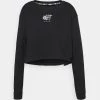 Nike Performance Damen CROP - Langarmshirt - Black