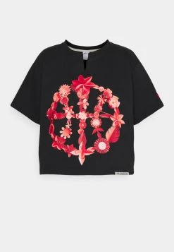 Nike Performance Damen CUTOFF CREW - T-Shirt Print - Black/university Red -Angebote Nike Store aab0ed7d3bb04028916358807042e3dd