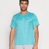 Nike Performance Herren MILER EMBOSS - T-Shirt Print - Chlorine Blue/silver