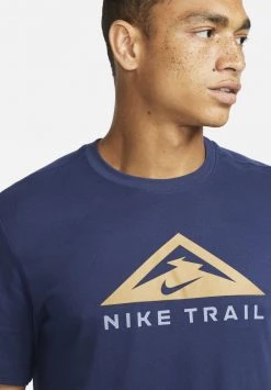 Nike Performance Herren TEE TRAIL - T-Shirt Print - Midnight Navy -Angebote Nike Store ac1cb25106b1409699387a2db3770292