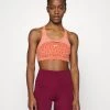 Nike Performance Damen BRA - Sport-BH Mit Mittlerer Stützkraft - Madder Root/madder Root/white