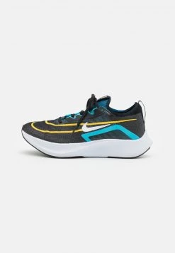 Nike Performance Herren ZOOM FLY 4 - Laufschuh Neutral - Black/white/chlorine Blue/vivid Sulfur/plum Fog