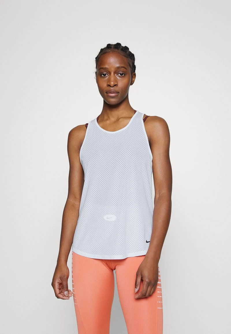 Nike Performance Damen ONE BREATHE TANK - Top - White/black 1 Nike Performance Damen ONE BREATHE TANK - Top - White/black