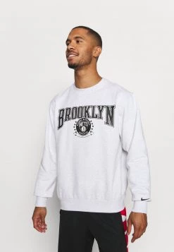 Nike Performance Herren NBA BROOKLYN NETS CREWNECK - Vereinsmannschaften - Birch Heather/white/black