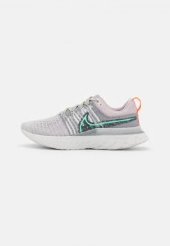 Nike Performance REACT INFINITY RUN FK 2 MFS - Laufschuh Neutral - Violet Ash/light Menta/particle Grey/platinum Tint/plum Fog/total Orange | Damen