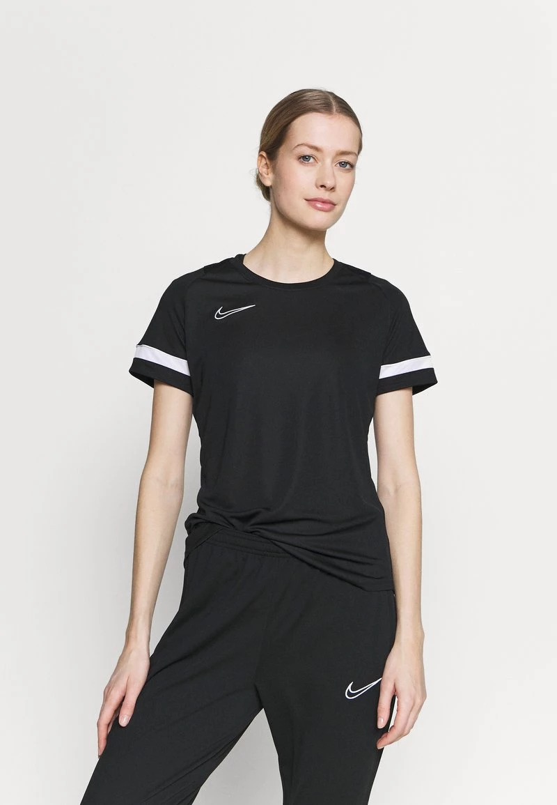 Nike Performance Damen ACADEMY - Sport T-shirt - Black/white 1 Nike Performance Damen ACADEMY - Sport T-shirt - Black/white