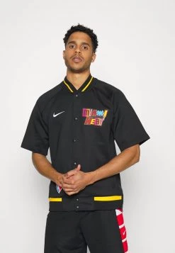 Nike Performance Herren NBA MIAMI HEAT MOMENTS MIXTAPES SHOWTIME SHORT SLEEVE WARM UP - Vereinsmannschaften - Black/white