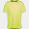 Nike Performance Herren RISE - Sport T-shirt - Volt Heather/silver