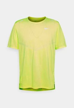 Nike Performance Herren RISE - Sport T-shirt - Volt Heather/silver