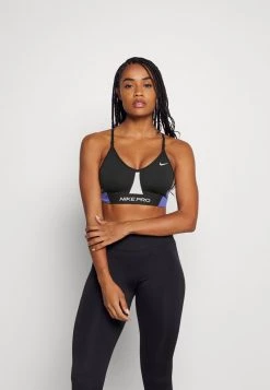 Nike Performance Damen INDY PRO BRA - Sport-BH Mit Leichter Stützkraft - Black/lapis/white/metallic Silver