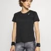 Nike Performance RACE - Sport T-shirt - Black/silver | Damen
