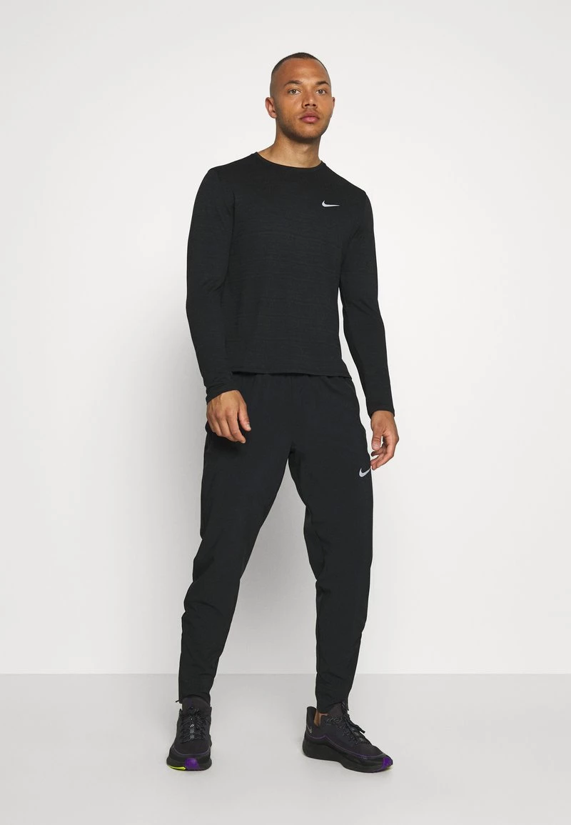 Nike Performance Herren MILER - Sport T-shirt - Black/silver 2 Nike Performance Herren MILER - Sport T-shirt - Black/silver – Bild 2