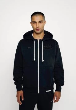 Nike Performance Herren NBA LOS ANGELES LAKERS STANDARD ISSUE HOODIE - Sweatjacke - Black/pale Ivory