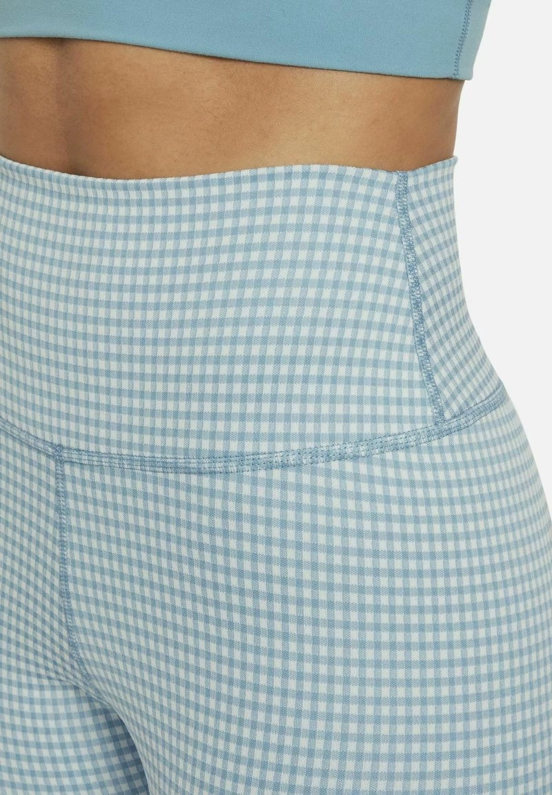Nike Performance Damen GINGHAM CROP - Tights - Sail/cerulean/cerulean 4 Nike Performance Damen GINGHAM CROP - Tights - Sail/cerulean/cerulean – Bild 4