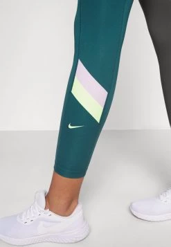 Nike Performance ONE STRIPE 7/8 - Tights - Dark Teal Green/lime Glow | Damen -Angebote Nike Store b796f8efc865450487a1bb65f5024026