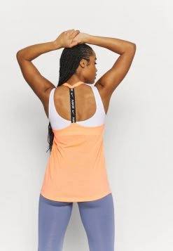 Nike Performance Damen DRY ELASTIKA - Sport T-shirt - Bright Mango/black -Angebote Nike Store b7cc4c69950147189ac16040cd47d8d2