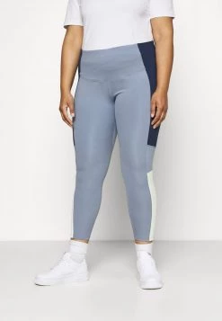Nike Performance Damen ONE PLUS - Tights - Ashen Slate/lime Ice/white