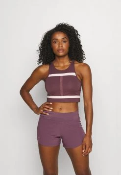 Nike Performance Damen RUN BRA - Sport-BH Mit Mittlerer Stützkraft - Dark Wine/pale Coral/black