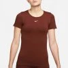 Nike Performance Damen AURA SLIM - Sport T-shirt - Bronze