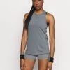 Nike Performance Damen TANK ALL OVER - Sport T-shirt - Smoke Grey/black