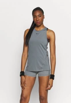 Nike Performance Damen TANK ALL OVER - Sport T-shirt - Smoke Grey/black