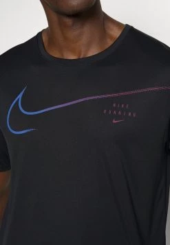 Nike Performance Herren RUN MILER - Sport T-shirt - Black/sangria -Angebote Nike Store bae044d54ad54d1b8a46ee43202d655c