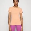 Nike Performance Damen AURA SLIM - Sport T-shirt - Lt Madder Root/silver
