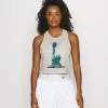 Nike Performance Damen TANK NYC LIBERTY - Sport T-shirt - Grey Heather