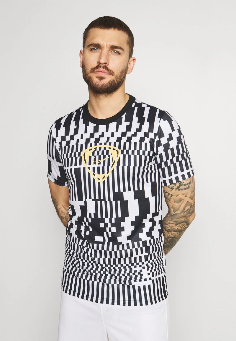 Nike Performance Herren DRY - T-Shirt Print - White/black/saturn Gold 1 Nike Performance Herren DRY - T-Shirt Print - White/black/saturn Gold