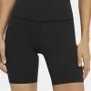 Nike Performance Damen THE YOGA LUXE SHORT - Tights - Black/dark Smoke Grey