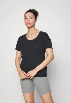 Nike Performance T-Shirt Basic - Black/dark Smoke Grey | Damen