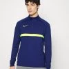 Nike Performance Herren ACADEMY DRIL - Fleecepullover - Blue Void/blue Void/volt/volt