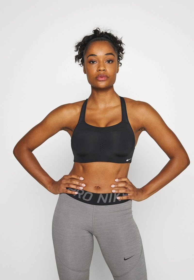 Nike Performance Damen ALPHA BRA - Sport-BH Mit Starker Stützkraft - Black/white 1 Nike Performance Damen ALPHA BRA - Sport-BH Mit Starker Stützkraft - Black/white