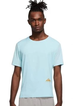 Nike Performance Herren M NK DF TRAIL RISE - T-Shirt Print - Light Blue