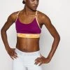 Nike Performance Damen INDY LOGO BRA - Sport-BH Mit Leichter Stützkraft - Sangria/light Curry/white