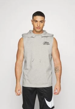 Nike Performance Herren CUTOFF - Top - Grey Heather/black