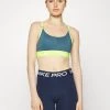 Nike Performance INDY LOGO BRA - Sport-BH Mit Leichter Stützkraft - Ash Green/aviator Grey/atomic Green/white | Damen