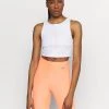 Nike Performance TANK FEMME - Sport T-shirt - White/bright Mango/grey Fog | Damen