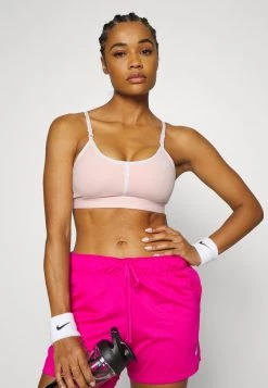 Nike Performance AIR INDY LOGO BRA - Sport-BH Mit Leichter Stützkraft - Atmosphere/white | Damen -Angebote Nike Store c1fe28524a5e4e32af72c1cffdb3b497