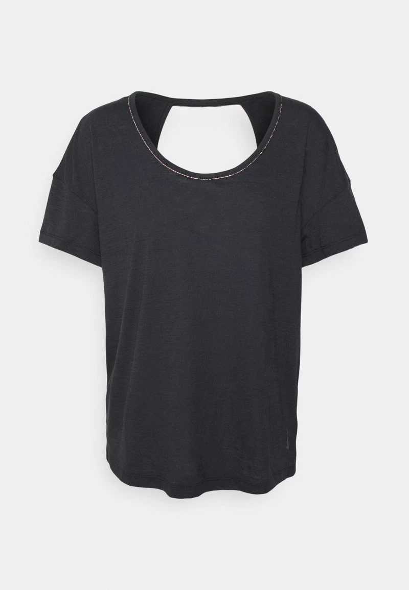 Nike Performance T-Shirt Basic - Black/dark Smoke Grey | Damen 5 Nike Performance T-Shirt Basic - Black/dark Smoke Grey | Damen – Bild 5