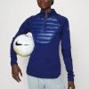 Nike Performance Damen PAD ACADEMY DRIL WINTERIZED - Sweatshirt - Blue Void/volt